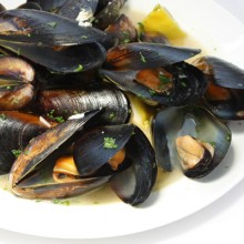 Beer Steamed Mussels