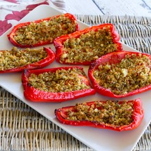 Anchovy Crumb Stuffed Peppers