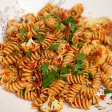 Fusilli With Roasted Cauliflower & Sun-dried Tomato Pesto