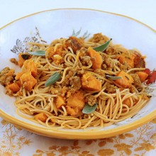 Spaghetti With Sausage & Butternut Squash
