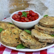 Eggplant Steaks With Tomato Salad