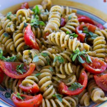 Pesto Pasta With Cherry Tomatoes