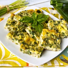 Zucchini & Garlic Scape Frittata