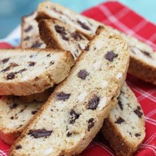 Dark Chocolate Chunk Almond Biscotti