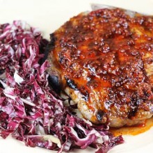 Grilled Pork Chops With Nduja & Honey
