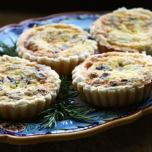 Caramelized Onion, Pancetta & Gorgonzola Mini Quiche