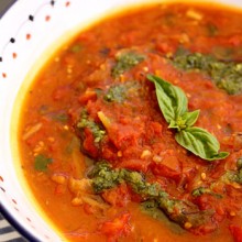 Roasted Tomato, Onion, & Fennel Soup