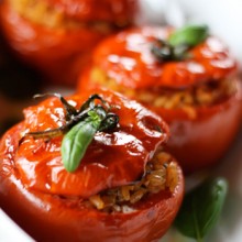 Risotto Stuffed Tomatoes