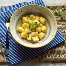Lemon Ricotta Gnocchi In Butter Thyme Sauce