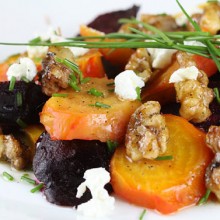 Roasted Beet Salad With Walnuts And Goat Cheese