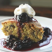 Baci Cake With Drunken Cherry Sauce