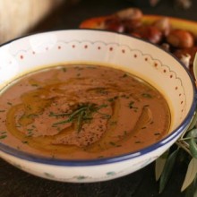 Creamy Porcini Chestnut Soup