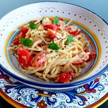 Pasta With Creamy Vodka Sauce & Cherry Tomatoes