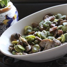 Fava Beans With Mushrooms And Pancetta
