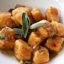 Sweet Potato Gnocchi In Brown Butter Sage Sauce