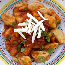 Eggplant & Potato Gnocchi With Chunky Eggplant Sauce